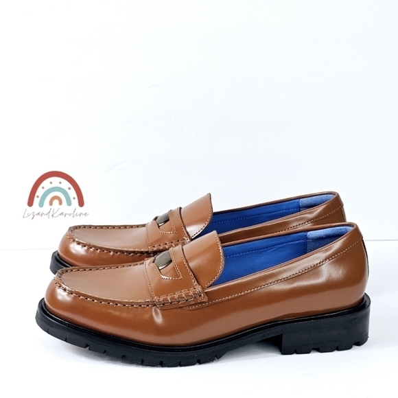 New! Free People Liv Leather Penny Loafers - Picture 7 of 16